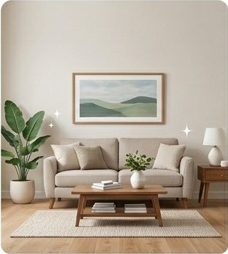 Living Room after cleaning
