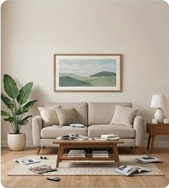 Living Room before cleaning